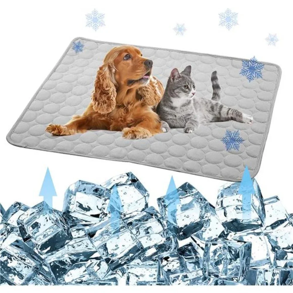 Pet Cooling Mat for Dogs Cats-Ice Silk Dog Cooling Mats, Summer Dog Cooling Pads
